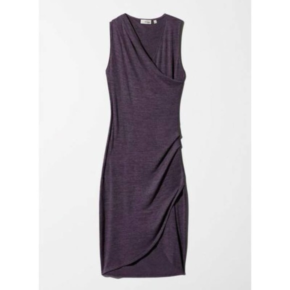 ARITZIA WILFRED FREE • Purple Marled Izidora Faux Wrap Dress Sz Small - Picture 8 of 8